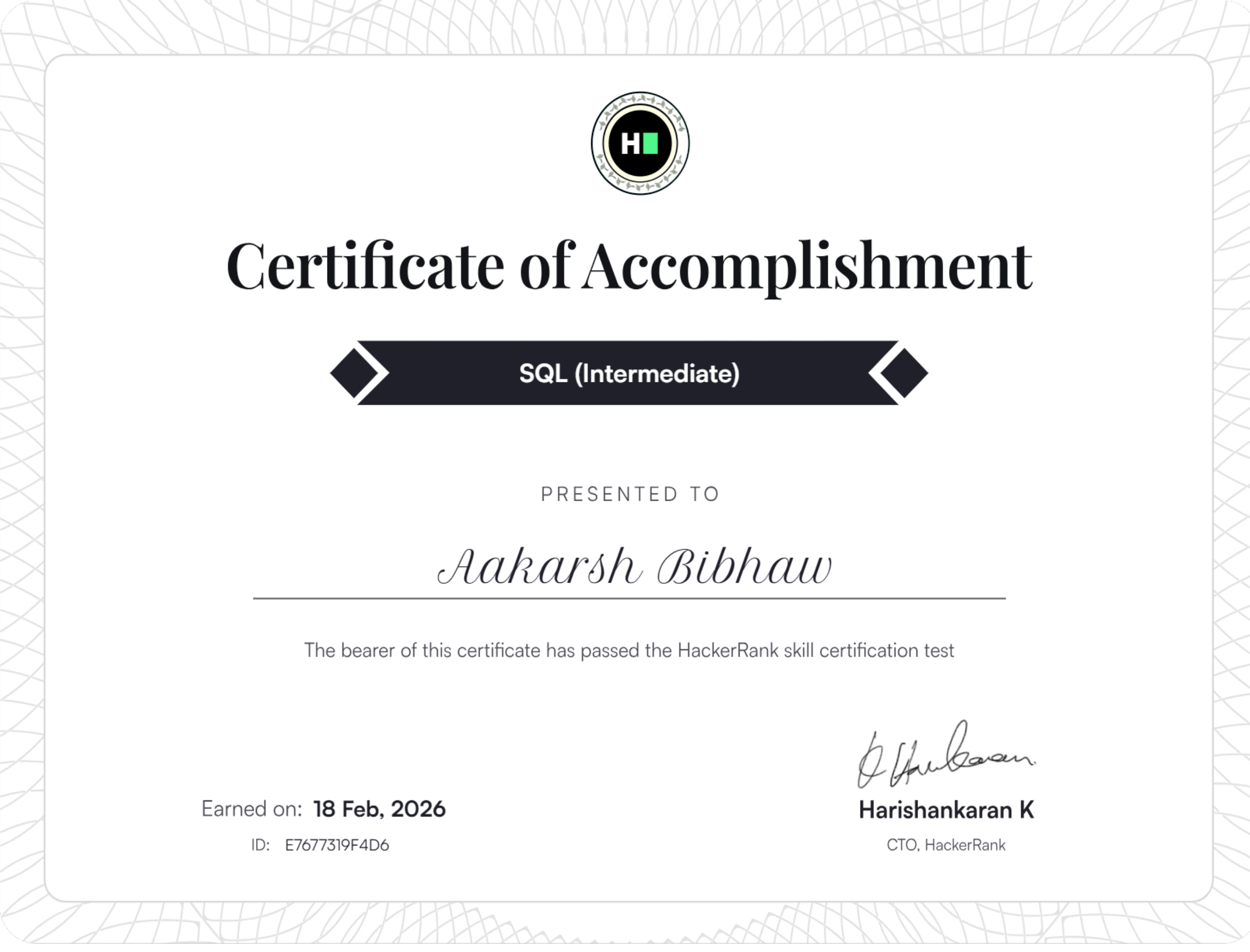 HackerRank SQL Intermediate